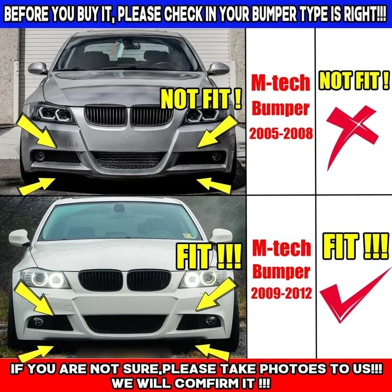 For BMW 3 Series E90 E91 LCI M Sport 2009-2012 Pair Front Bumper Splitter Lip Diffuser Spoiler Body Kit Cover Parts