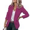 Женская куртка с длинным рукавом, однотонный кардиган с воротником на одной пуговице, топ для бизнеса и отдыха