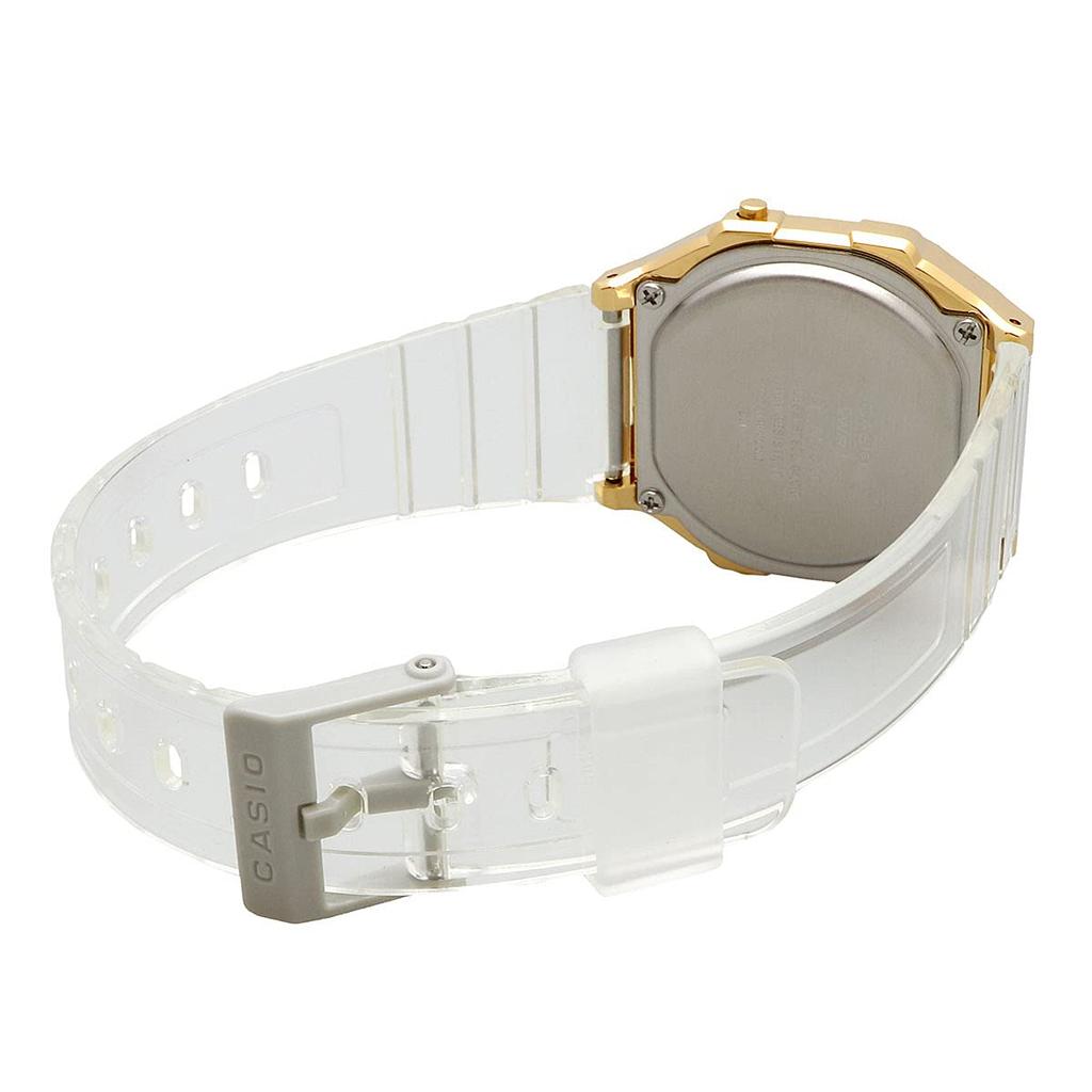 CASIO цифровые часы Vintage Series Kids Gold Clear Band Overseas модель [Casio] A168XESG-9A мужские женские [Товар]