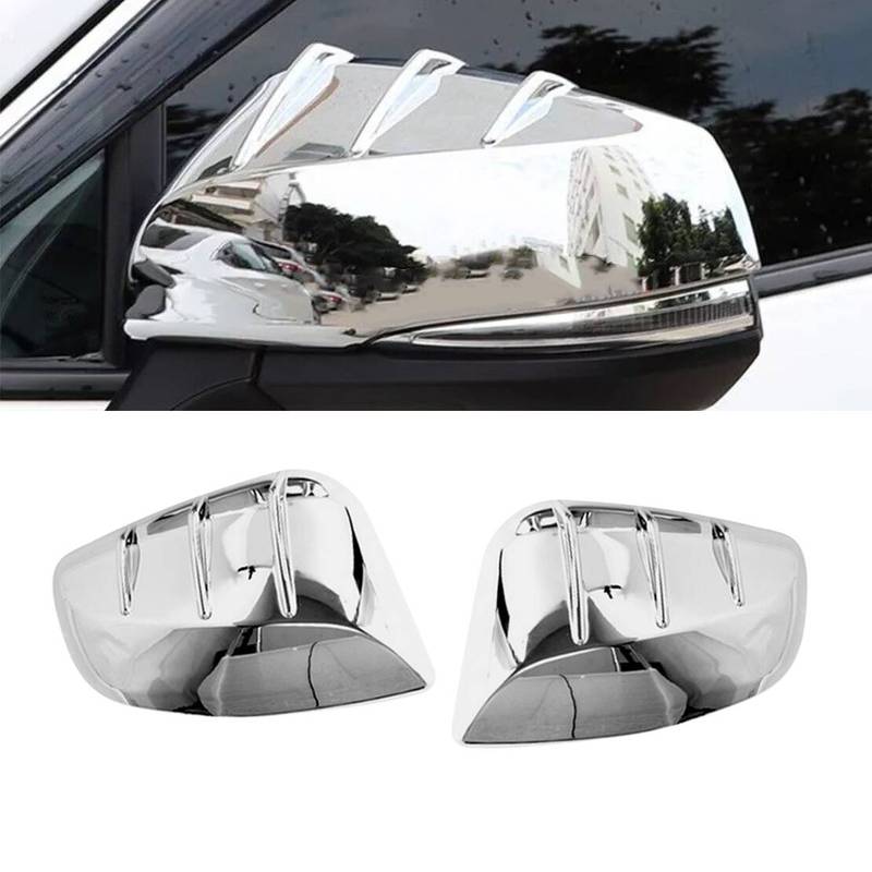 1 Pair Left & Right Side Rearview Mirror Covers Trims Silver ABS Fit for Toyota Sienna