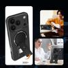 Чехол для iPhone 17 Pro с подставкой, текстура углеродного волокна, ПК+ТПУ чехол для телефона