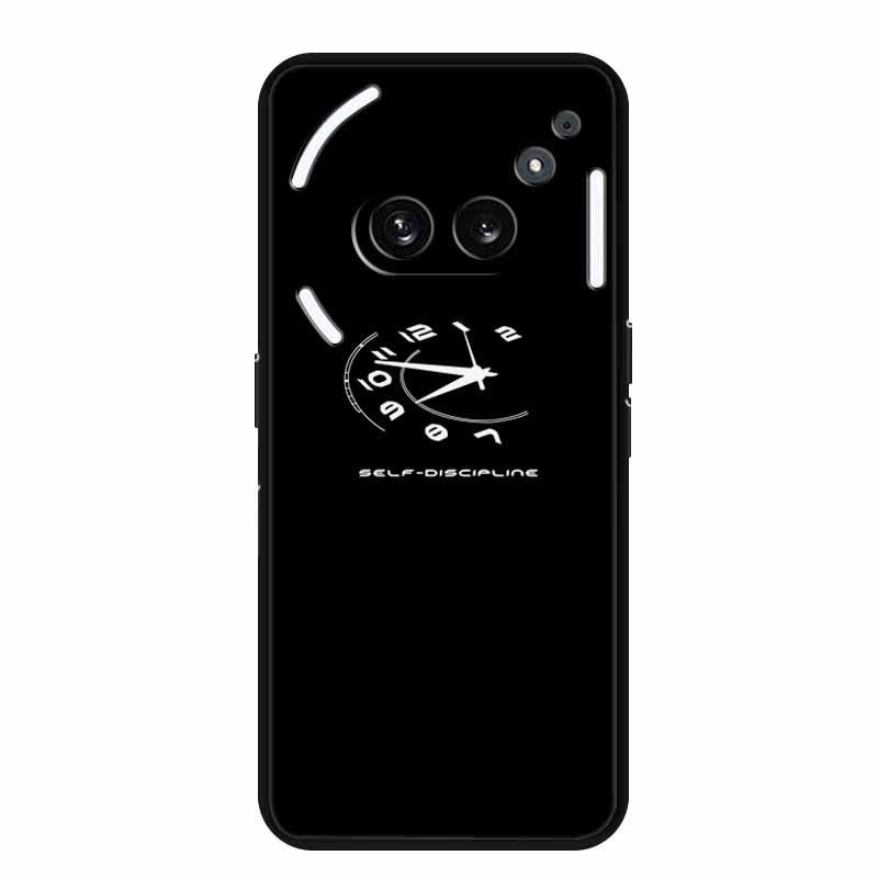 Чехол-бампер Nothing Phone 2A, светящийся в темноте, из мягкого черного ТПУ, с простым дизайном в виде линии