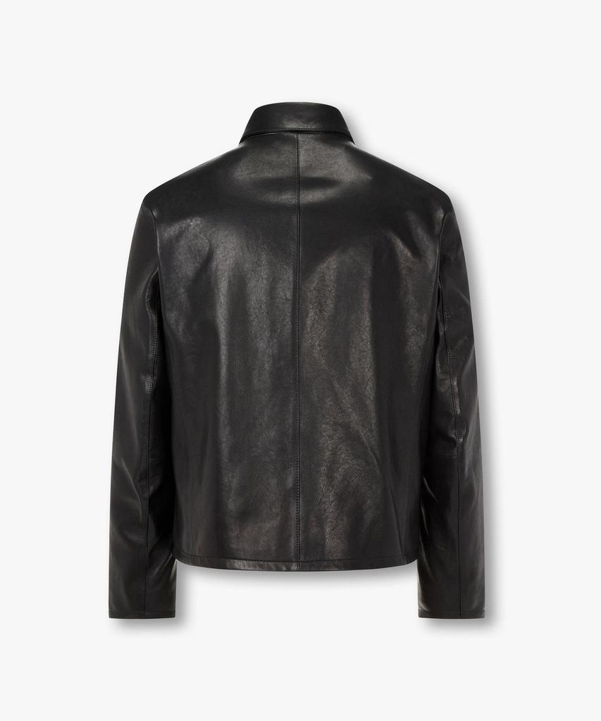 Man On The Boon Rider Leather Jacket_Black 4716110001