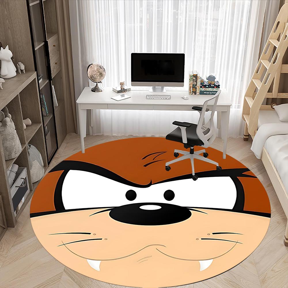 1PC Looney Tunes Cartoon Office Round Area Rug, Indoor Mat Suitable For Office, Under Office Chairs Bedroom Living Room Home Decor DT1212046