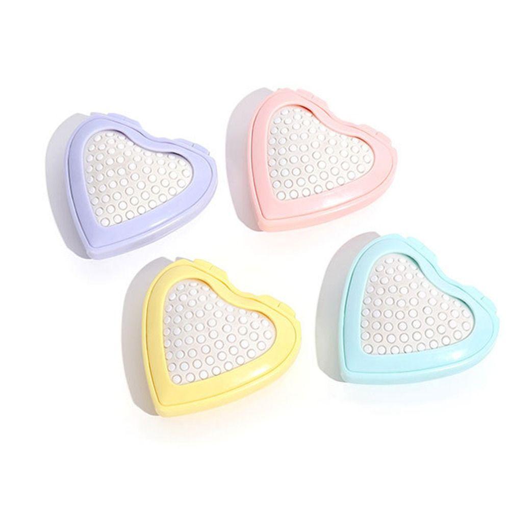 Anti-static Heart Hair Comb with Mirror Candy Color Massage Comb Folding Airbag Comb  Beauty Tool