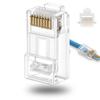 Разъемы RJ45 с защитными колпачками Cat6 Cat5e Ethernet Кабели Модульный штекер Позолоченный для одножильного и многожильного UTP кабеля