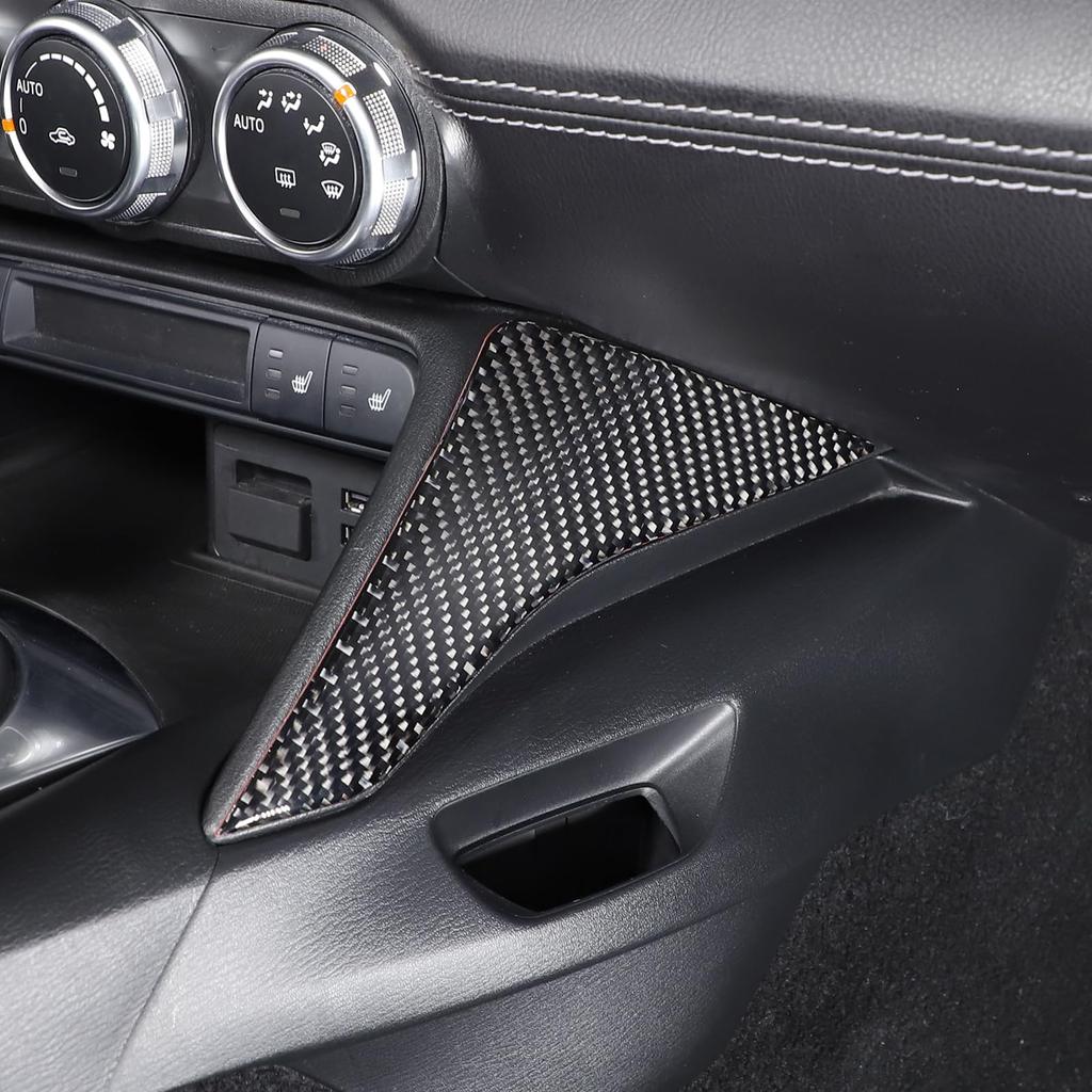 Hcilloend Carbon Fiber Side Console Center Console Side Carbon Fiber Side Covers for New Mazda Roadster RF ND Series Easy Decorative Interior Custom
