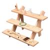Display Stand Riser Wood Multiple Tier Versatile Showcase Shelf for Retail Jewelry Figures Makeups