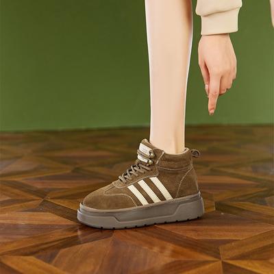 Маленькие кожаные женские модные ретро цветные платформенные повседневные студенческие спортивные туфли женские