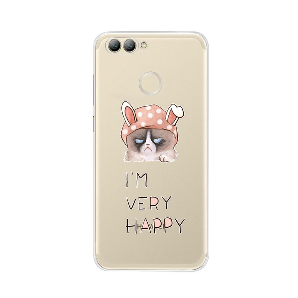 For Huawei Nova 2 Case Silicone Soft TPU Cute Cat Phone Cases For Huawei Nova 2 Nova2 Case Cover For Huawei Nova 2 PIC-LX9 Funda