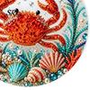 Symbolic Love Keepsakes Ocean Theme Pearl Art Hanging Ornament, 2D Flat Acrylic Coastal Marine Life Ornaments Sea Suncatcher, Beaded Pattern