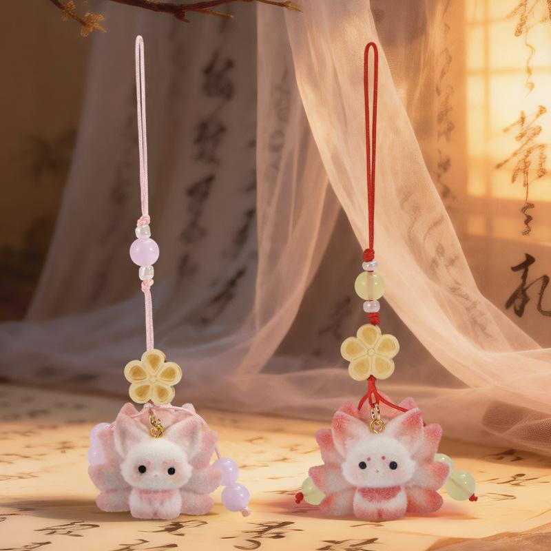 Cute Animal Resin Bag Charm Keychain Kawaii Pendant Decorative Accessory Gift for Girls