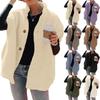 Womens Fuzzy Fleece Vest Casual Oversized Warm Button Down Vest Jacket With Pockets