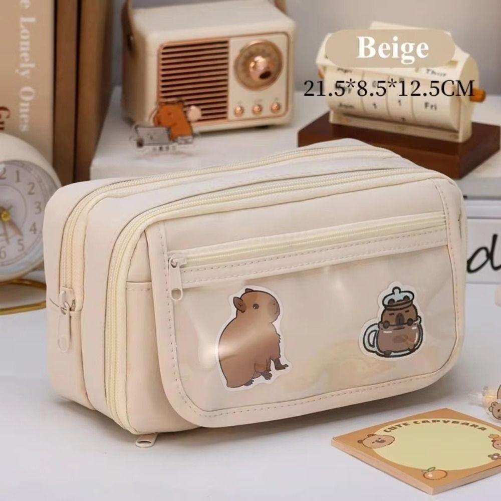 Эстетичный 9-слойный пенал Capybara Panda Канцелярский мешок для хранения канцелярских принадлежностей Детский подарок