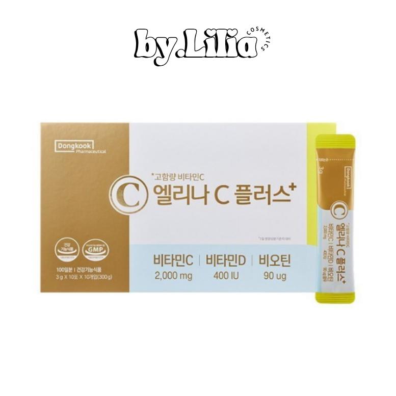 Dongkook Pharmaceutical Elina C Plus Высококонцентрированный Премиальный Аптечный Витамин C 2000 мг 100 Пакетиков