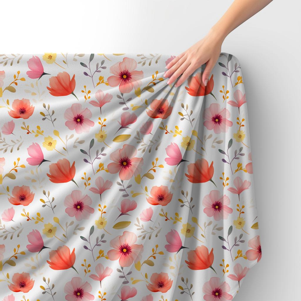 Royal Samt Stoff Polyester Zum Nähen - Motiv Blumen - Rdx2384