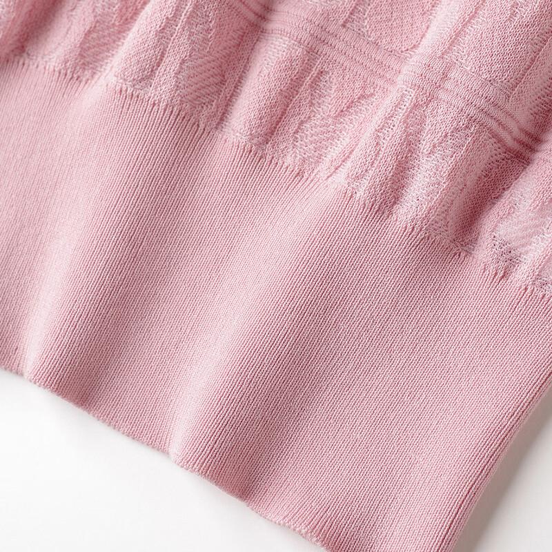 Women's Silk Blend Lace Crochet Knit Top