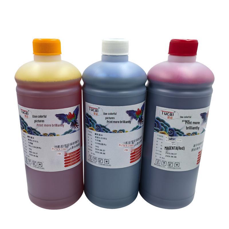Textile Acid Dye Ink for Direct Injection DTG Printing - Compatible with DX5/DX7/5113/4720/i3200/s3200 Printer Models.