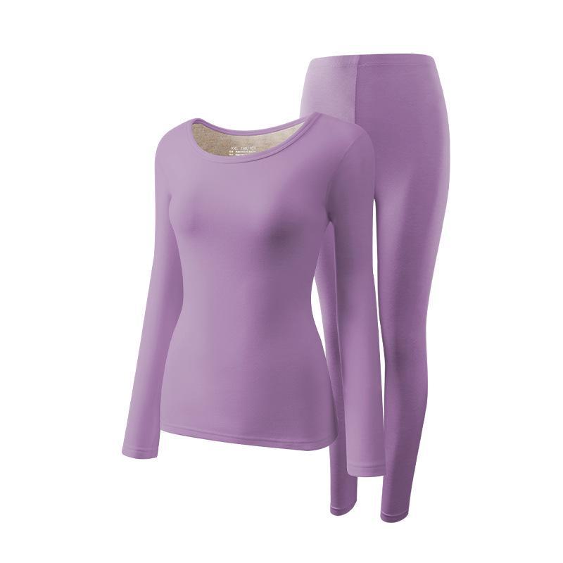 New Wool Silk Thermal Underwear: Women's Slim Fit Round Neck Top & Bottom, Men's Autumn Suit