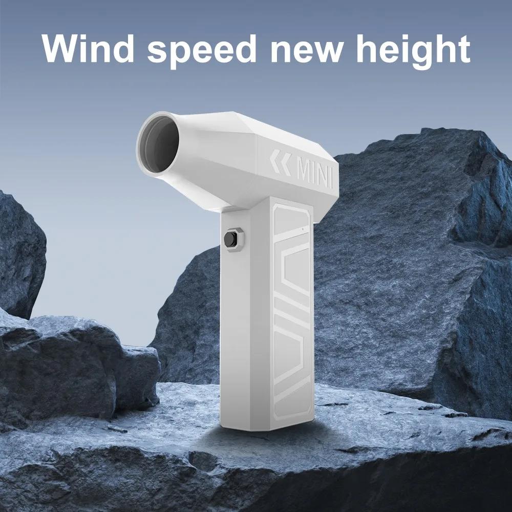 Мини турбовентилятор 130000 об/мин, мощный воздуходув, регулируемая скорость ветра, зарядка Type-C, бесщеточный двигатель, турбовентилятор