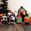 Bulk Halloween Candy Bags Pumpkin Drawstring Snack Bags Small Trick or Treat Favors for Kids Classroom Party Supplies