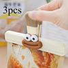3pcs Creative Face Bag Sealing Clip Food Snack Clip Kitchen Tools Decorative Small Clip Refrigerator Plastic Food Bag Storage