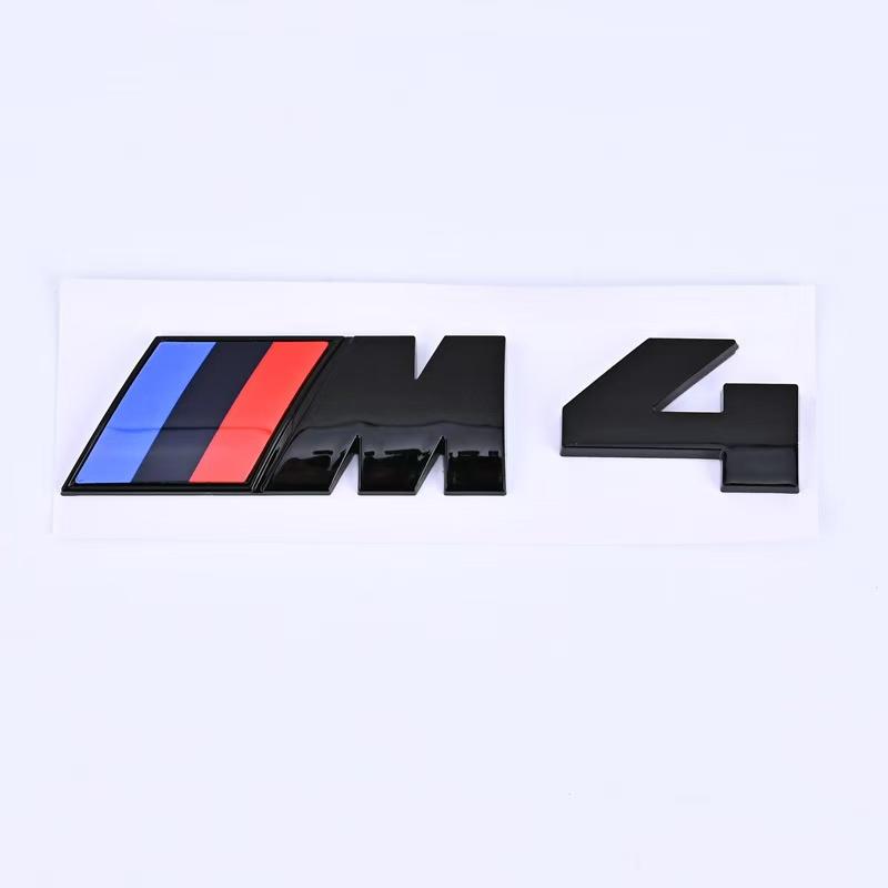 Suitable for BMW Group M standard M1 M2 M3 M4 M5 M6 M7 trunk tail standard ABS logo sticker modified silver/black.
