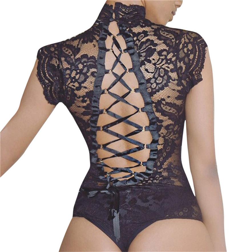 Женские боди с красивой лямкой на спине, короткие кружевные сексуальные дикие зимние боди