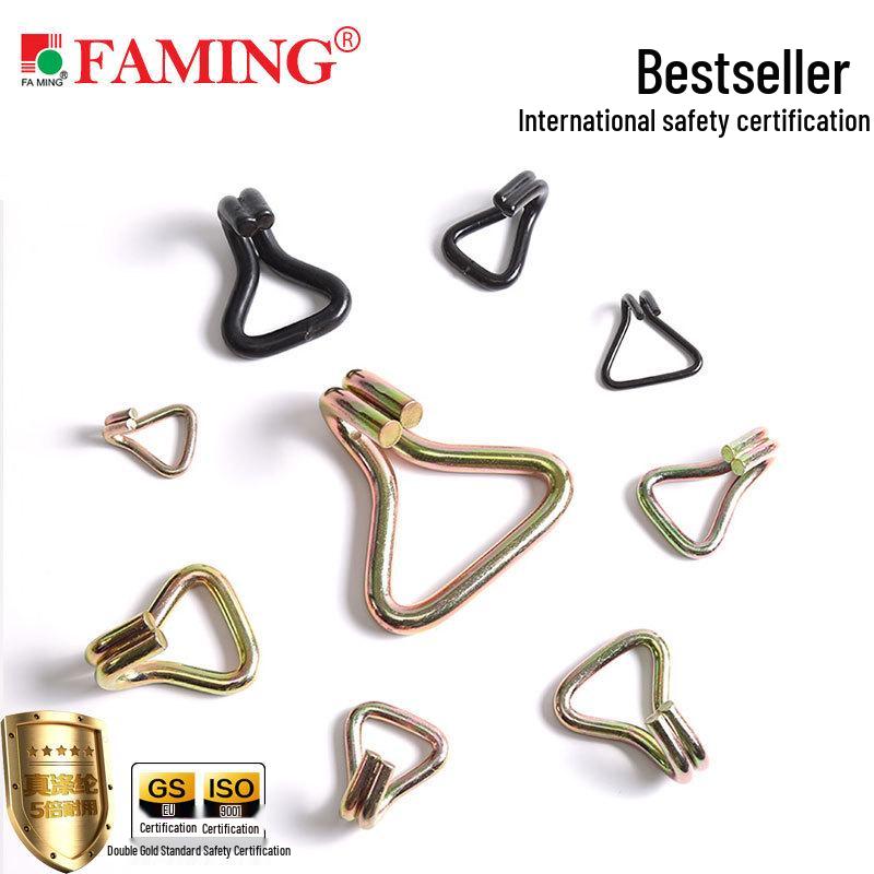 Двойной стальной крюк с горячим пластиковым покрытием для крепления груза, оцинкованный буксировочный, железный, подъемные крюки для прицепов грузовиков.