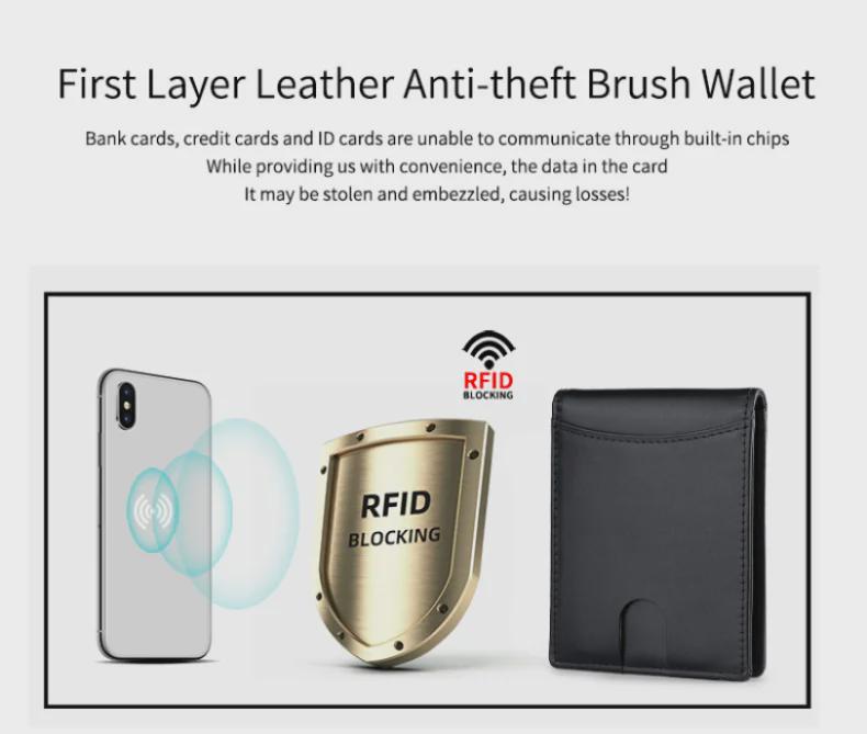 Короткий кошелек из натуральной кожи премиум-класса с RFID-блокировкой, держателем для удостоверения личности и карт, европейский и американский дизайн.