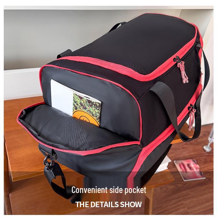 Large Capacity Crossbody Fitness Bag with Shoe Compartment for Travel and Sports