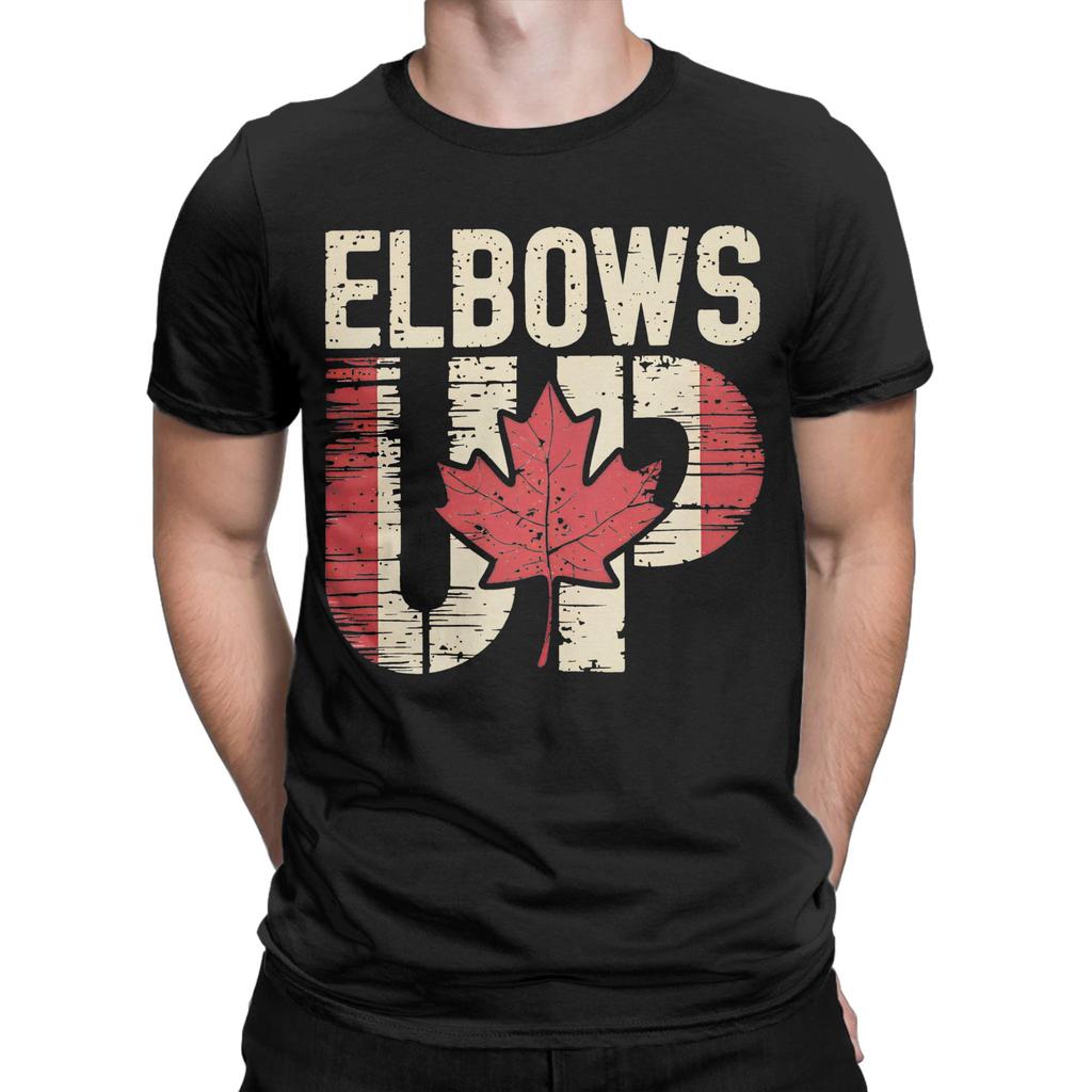 Футболка Elbo ws Up Canada для мужчин и женщин, смешные хлопковые футболки, с круглым вырезом, с коротким рукавом, идея для подарка, одежда