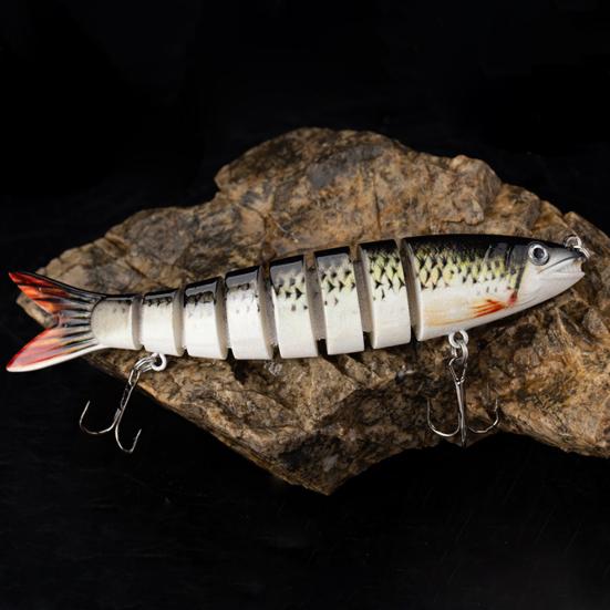 3 шт. Рыболовные приманки Твердые приманки 3D глаза Реалистичный вид Яркий цвет Многосекционные Медленно тонущие Искусственная приманка Набор рыбных приманок