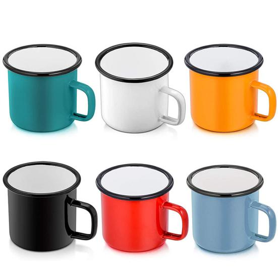 350ml Water Mug Exquisite Retro Style Metal Universal Round Edge Milk Cup