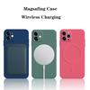 Liquid Silicone Case For iPhone 15 11 12 13 14  Pro Max Mini X XR Xs Plus Phone Magnetic Wireless Charging For Magsafe Cover
