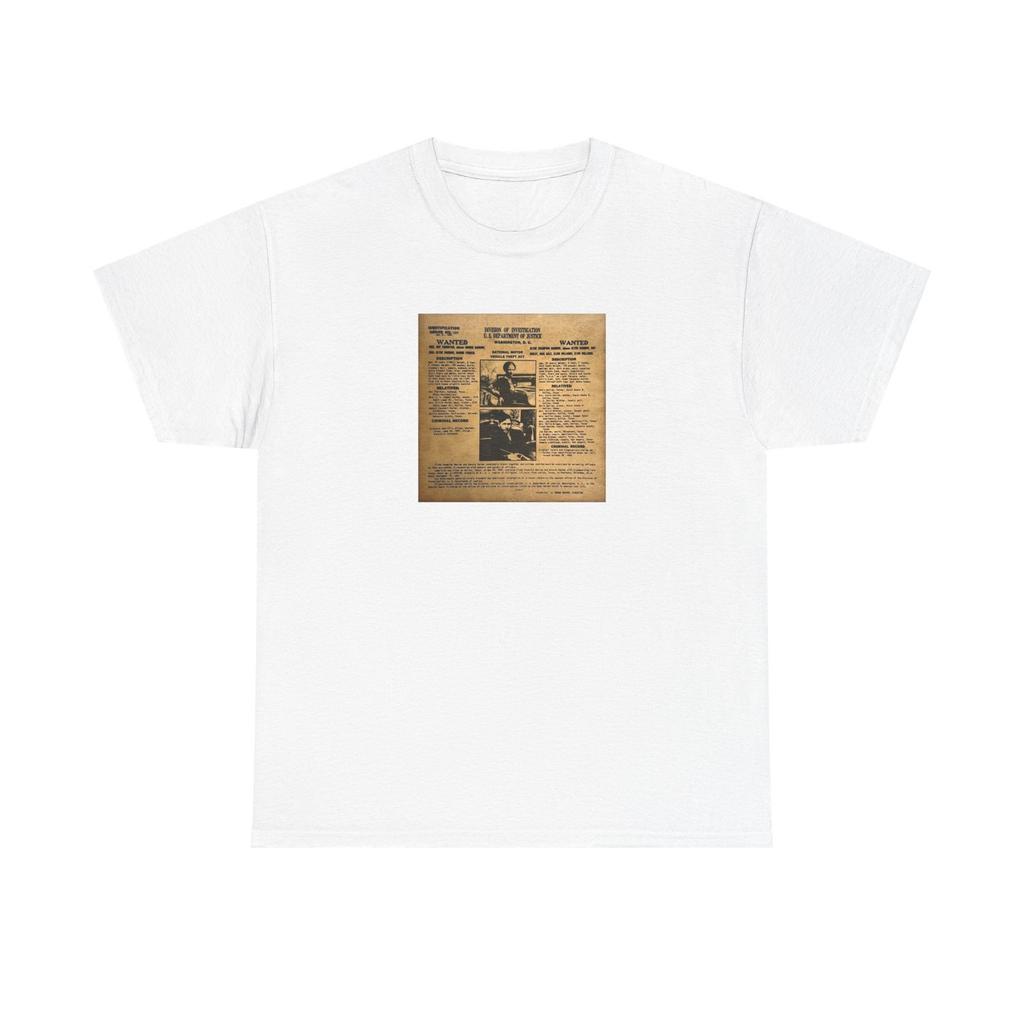 Vintage 1934 Bonnie & Clyde Justice Department Wanted Poster Heavy T-Shirt