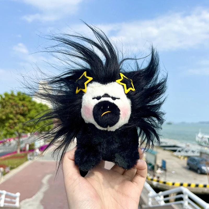 Милая плюшевая белая обезьянка с жареными волосами, декоративный брелок с заколками, расческой, забавная уродливая сумка, декоративная мягкая игрушка-кукла