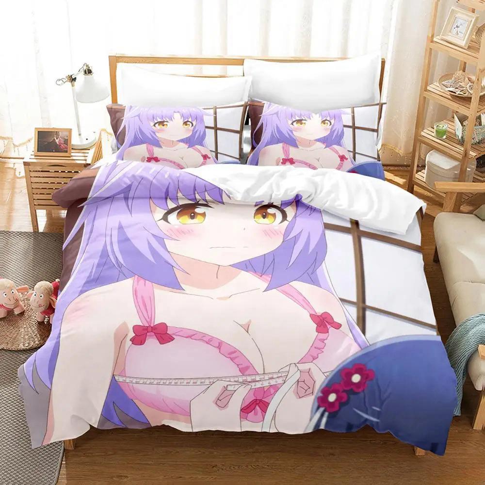 Аниме Kawaii Girl NEKOPARA Комплект постельного белья Single Twin Full Queen King Size Комплект постельного белья Adult Kid Спальня Пододеяльник Наборы Домашний Текстиль