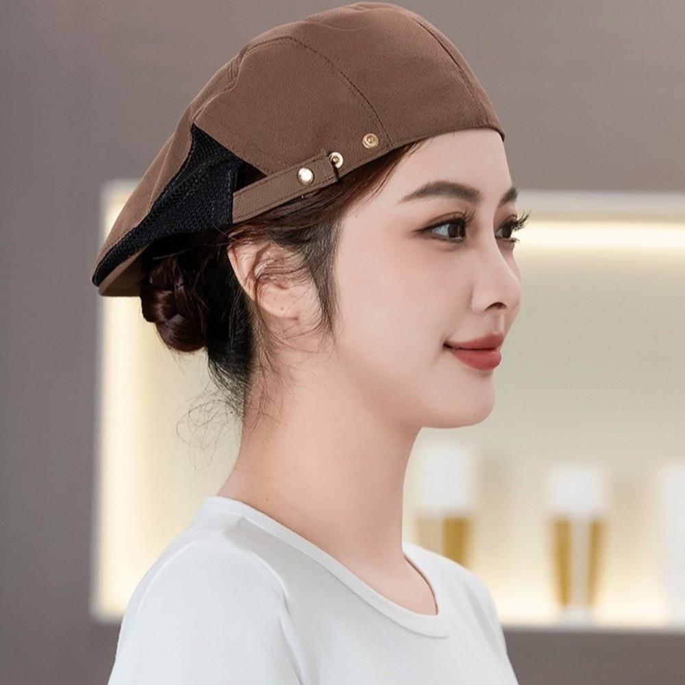 Breathable Service Cap Oil-resistant Mesh Hat Beret Hat  Restaurant BBQ Restaurant Kitchen