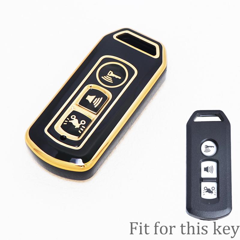 Для Honda PCX Forza 300 Airblade 125 C125 Super Cub Скутер Vario 150 3 кнопки ТПУ Чехол для автомобильного ключа Смарт Пульт управления Брелок Крышка