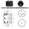 2E2300 Double Convolute Airbags for Truck/Bus/Trailer Heavy-Duty Pneumatic Suspension 113-137mm Adjustable 1/2-14NPT&3/8-16UNC