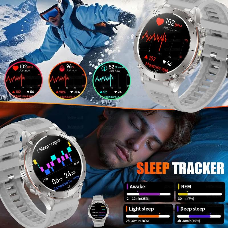 Новые уличные GPS смарт-часы 2025 1,43" AMOLED 10ATM Водонепроницаемый Браслет Компас Спортивный Трекер BT Звонок Смарт-часы Мужские Для Xiaomi IOS