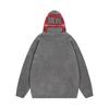 Unisex Thick Knit Hooded Sweater Jacket Streetwear Casual Zip-Up Pullover Winter Youth