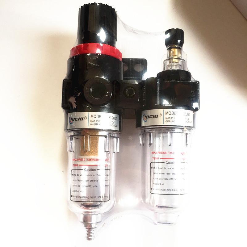 G1/4" In Line Air Compressor Filter Regulator Gauge Trap Oil-Water Filter Air Separator Pressure Regulator Airbrush Compressor