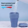 Collapsible Silicone Travel Cup 12oz Portable Foldable Coffee Mug for Camping Hiking Commuting Leakproof Eco-Friendly Water Bottle with Wide Mouth
