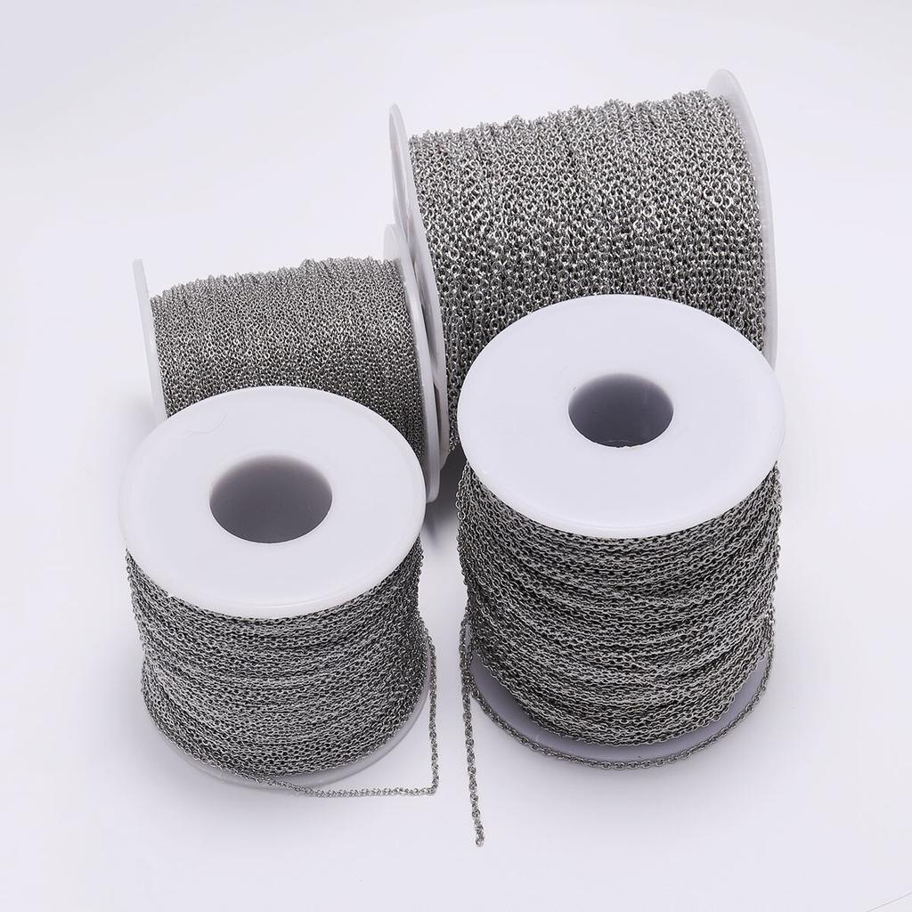 5 м/лот 1,2 1,6 2 мм цепочка из нержавеющей стали, ожерелье, оптовые звенья, цепочки для ожерелья, фурнитура для изготовления ювелирных изделий, аксессуары, поставки