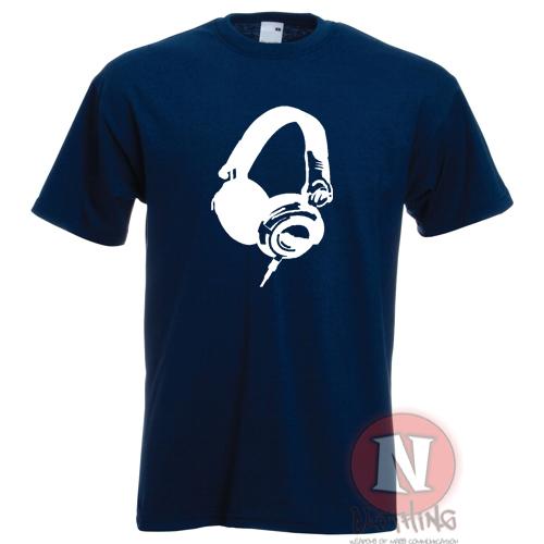 Headphones TShirt For Dj Club Dance Music Ibiza Rave Festival Audio Studio Edm