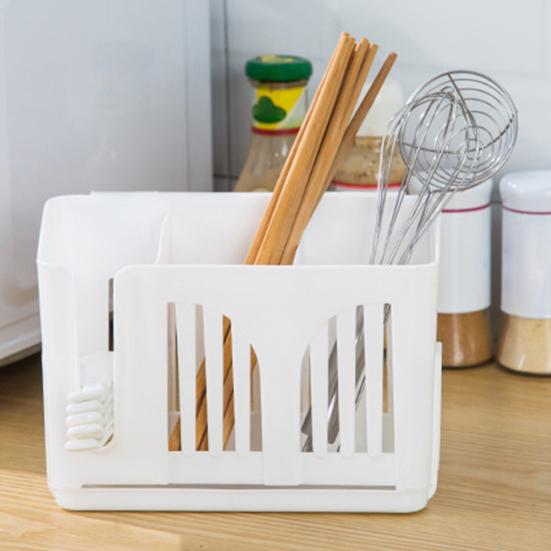 Home Chopsticks Storage Rack Cage Wall-mounted Drain Spoon Fork Knife Holder