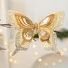 Рождественская елка Бабочки Украшения 3D Блестящие Полые Бабочки Декор Рождественская Елка Венок Настенный Декор Улучшение Атмосферы Домашней Вечеринки