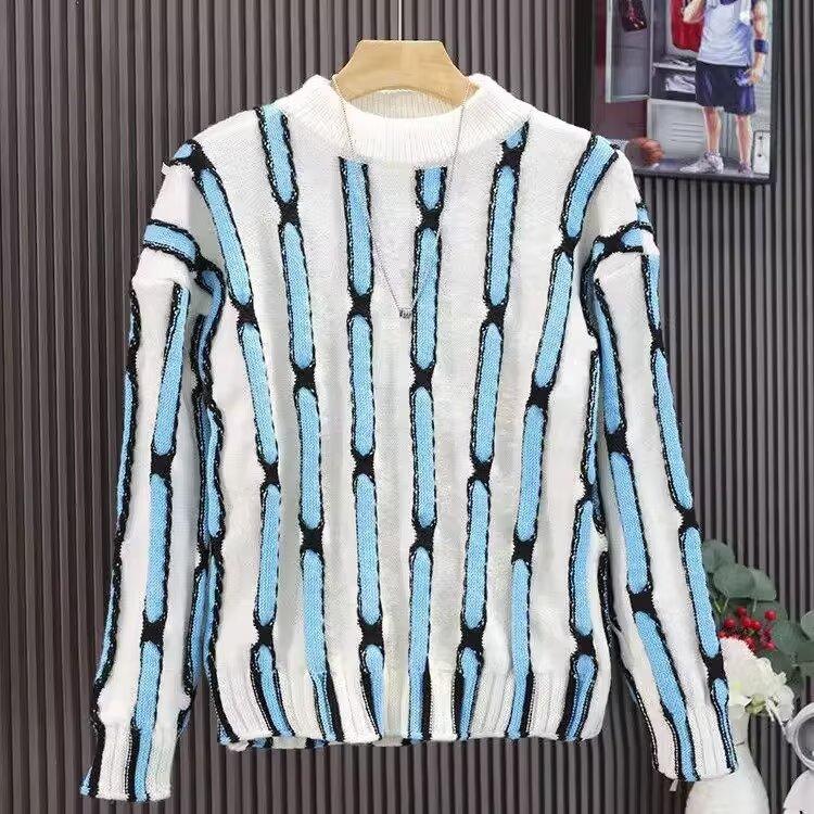 Осенний новый свободный подростковый свитер, внутренний пуловер, модный мужской свитер